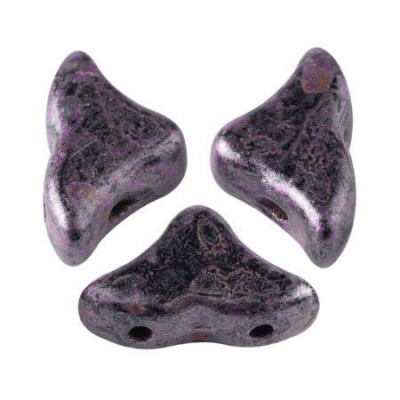 Perles Hélios® par Puca® 5x7mm Metallic Mat Violet Spotted (x5gr)