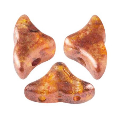 Perles Hélios® par Puca® 5x7mm Crystal Copper Spotted (x5gr)