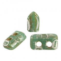 Perles Piros ® par Puca® Opaque Green Turquoise New Picasso (X5gr)