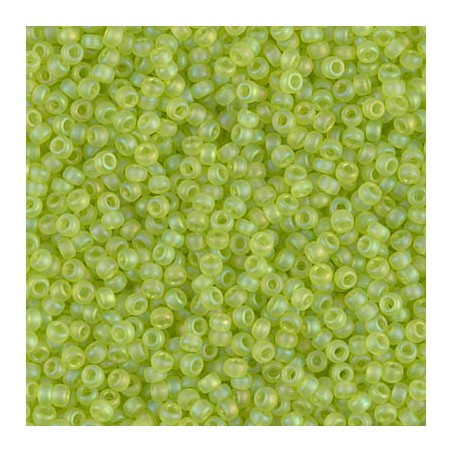 R11-0143FR Rocailles 11/0 Miyuki Chartreuse Transparent Mat AB (DB860) (x 10gr)