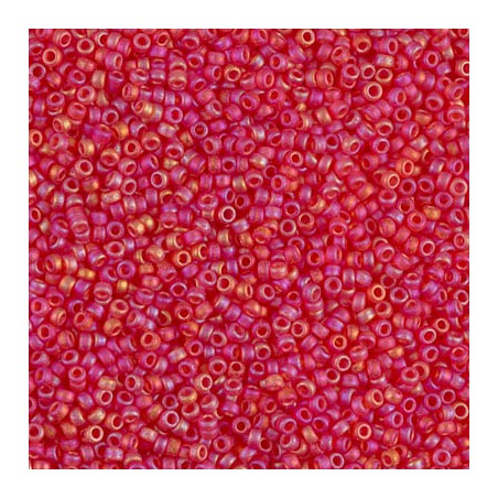 R11-0140Fr Rocailles 11/0 Red Orange Transparent Mat AB (x10gr)