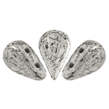 PERLES EN VERRE AMOS® PAR PUCA® 5X8 MM OLD SILVER