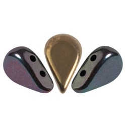 PERLES EN VERRE AMOS® PAR PUCA® 5X8 MM JET IRIS LUSTER