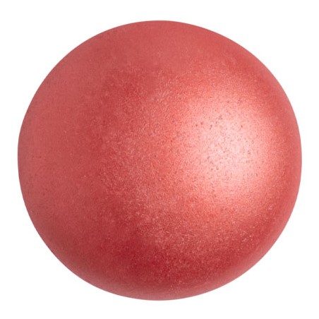 Cabochon Verre 25mm Pastel Dark Coral