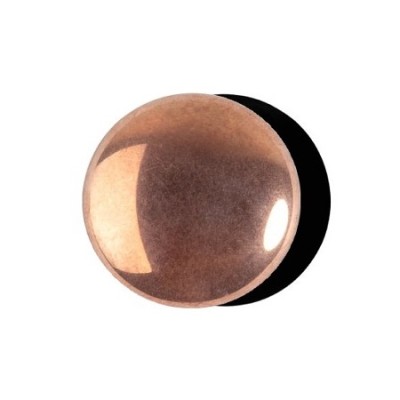 Cabochon Verre 14mm Jet Capri Gold