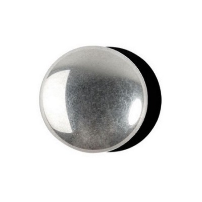 Cabochon Verre 14mm Jet Silver