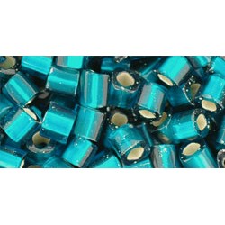 Cubes TOHO 4mm Silver Lined Frosted Teal Ref 27BdF (x10gr)