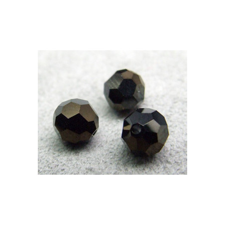 Perle ronde en cristal Swarovski 5000 6mm Jet Nut 2X (x10)
