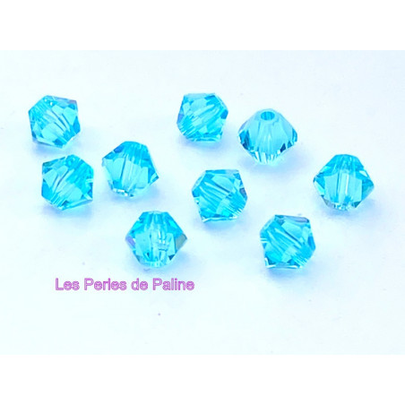 Toupies 4mm Light Turquoise - réf. 5328 Xilion (x20)