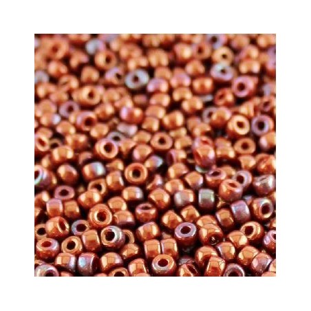 Rocailles Matubo® 8/0 Opaque Coral Red Vega Iris 93200/15780 (x10gr)