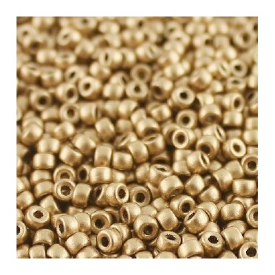 Rocailles Matubo® 7/0 Light Gold Mat 00030/01710 (x10gr)