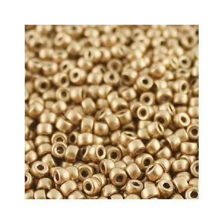 Rocailles Matubo® 7/0 Light Gold Mat 00030/01710 (x10gr)