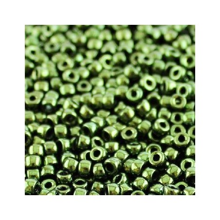 Rocailles Matubo® 8/0 Metallic Green 23980/14495 (x10gr)