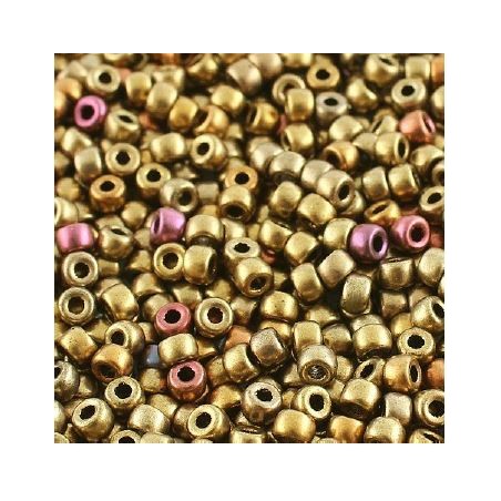 Rocailles Matubo® 7/0 Crystal Gold Rainbow 00030/01610 (x10gr)