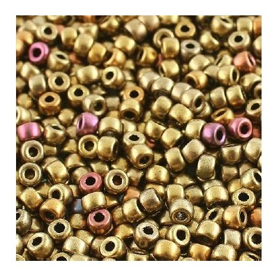 Rocailles Matubo® 8/0 Crystal Gold Rainbow 00030/01610 (x10gr)