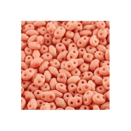 Matubo® MiniDuo® 2x4mm Opaque Light Peach Silk Mat 02010/29563 (x10gr)