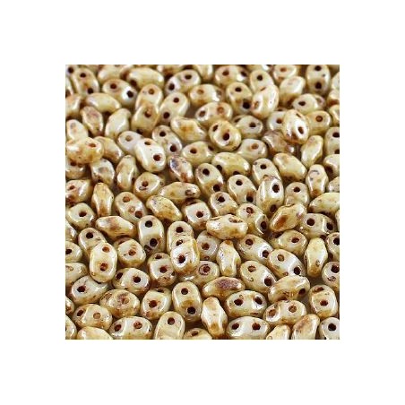 Matubo® MiniDuo® 2x4mm Opaque Ivory Ceramic Look 03000-65401 (x10gr)