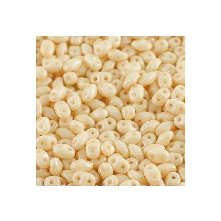 Matubo® MiniDuo® 2x4mm Opaque Beige Ceramic Look (Luster Champagne) 03000-14413 (x10gr)