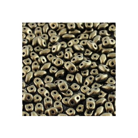Matubo® MiniDuo® 2x4mm Metallic Mat Dark Gold 23980/79080 (x10gr)