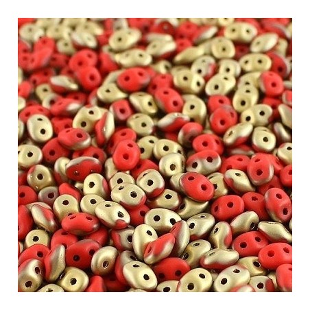 Matubo® SuperDuo Duet® 2,5x5mm Red Fool's Gold 93200/26471 (x10gr)