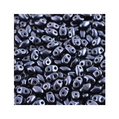 Matubo® MiniDuo® 2x4mm Metallic Mat Dark Blue (suede) 23980/79032 (x10gr)