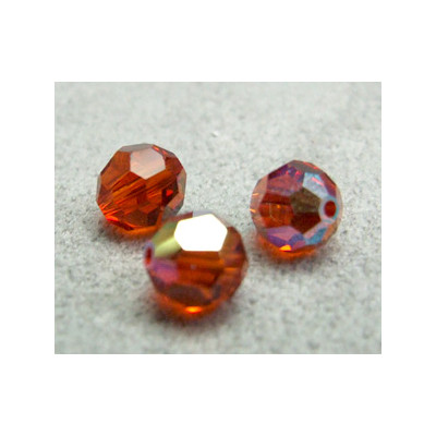 Perle ronde en cristal Swarovski 5000 6mm Indian Red AB (x10)