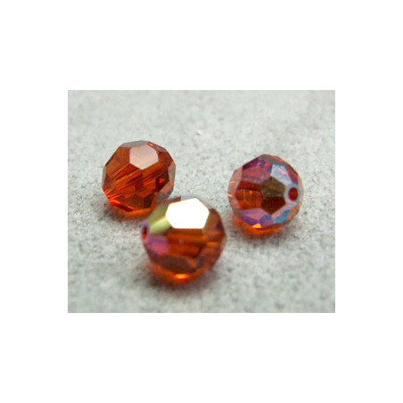 Perle ronde en cristal Swarovski 5000 6mm Indian Red AB (x10)