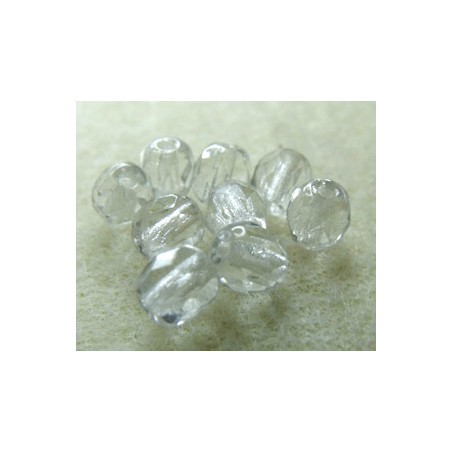 Facettes en verre de Bohême 5mm Cristal (x10)