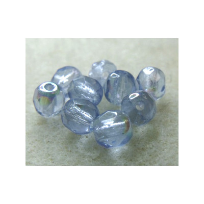 Facettes en verre de Bohême 5mm Light Sapphire AB (x10)