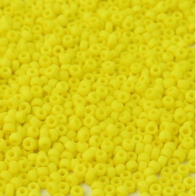 R11-404F Rocailles 11/0 Opaque Yellow Mat (x10gr)