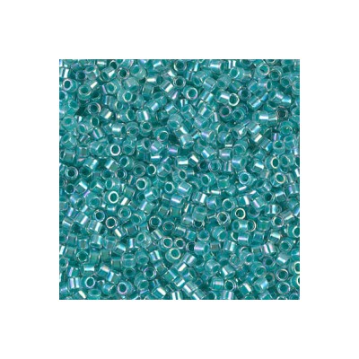 DBM-0079 Delicas 10/0 Turquoise Green Lined Crystal AB (x5gr)