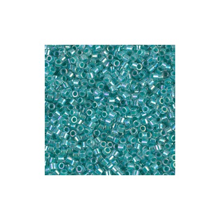 DBM-0079 Delicas 10/0 Turquoise Green Lined Crystal AB (x5gr)