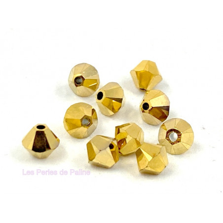 Toupies 4mm Crystal Aurum 2X - réf. 5328 Xilion (x20)