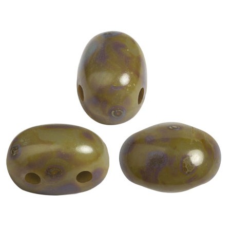 Perles Samos® par Puca® 5x7mm Opaque Grey Travertin (x5gr)