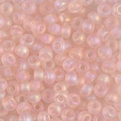 R6-0155FR Rocailles 6/0 Transparent Mat Pale Pink AB (x10gr)