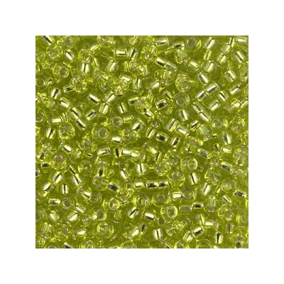 R8-0014 Rocailles 8/0 Miyuki Chartreuse Silver Lined (DB147) (x10gr)