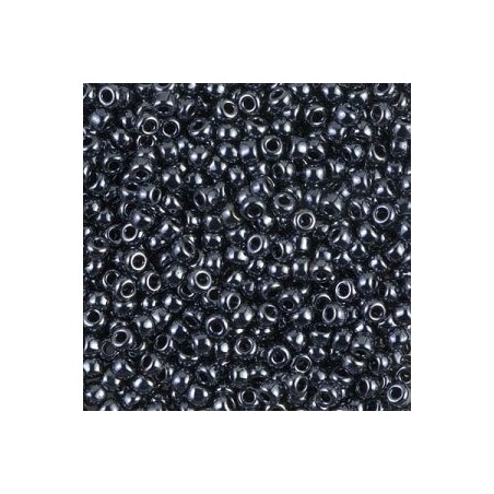 R8-0451 Rocailles 8/0 Miyuki Gun Metal (DB001) (x10gr)