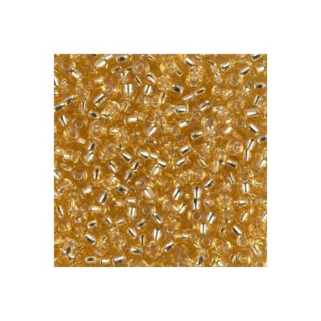 R8-0003 Rocailles 8/0 Miyuki Silver Lined Gold (x 10gr)