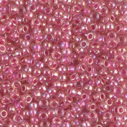 R8-0355 Rocailles 8/0 Miyuki Hot Pink Lined Crystal AB (x10gr)