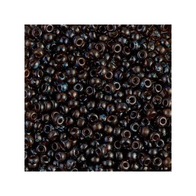 R8-4502 Rocailles 8/0 Miyuki Dark Amber Transparent Picasso (x10gr)