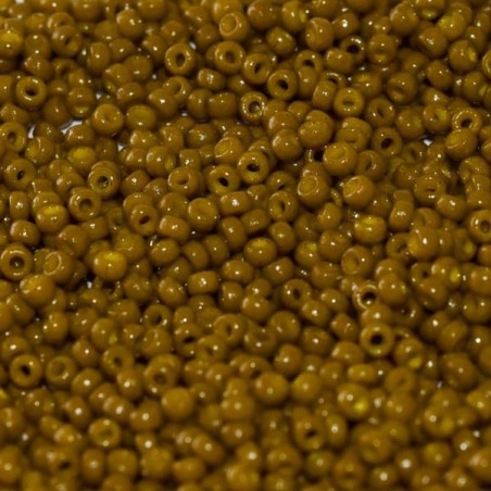 R11-4491 Rocailles 11/0 Duracoat Opaque Spanish Olive DB2141 (x10gr)