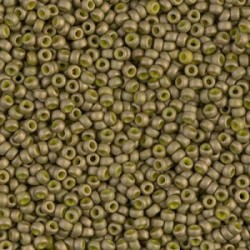 R11-2032 Rocailles 11/0 Opaque Mat Luster Golden Olive (DB371) (x10gr)