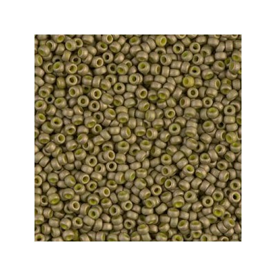 R11-2032 Rocailles 11/0 Opaque Mat Luster Golden Olive (DB371) (x10gr)