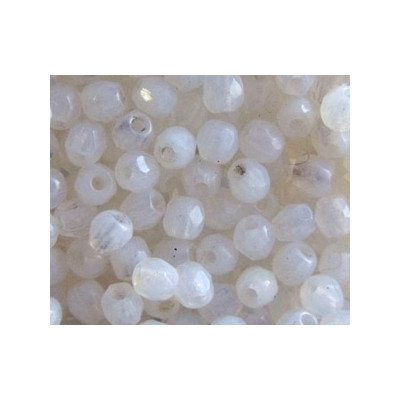 Facettes de Bohême 3mm White Opal (x100)