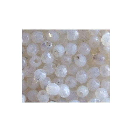 Facettes de Bohême 3mm White Opal (x100)