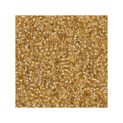 R15-0003 Rocailles 15/0 Crystal Gold Lined (DB042) (x5gr)
