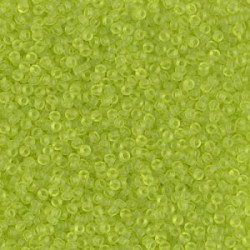 R15-0143F Rocailles 15/0 Chartreuse Transparent Mat (x5gr)