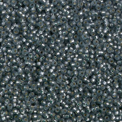 R15-1657 Rocailles 15/0 Semi Mat Silver Lined Grey (DB697) (x5gr)