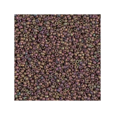 R15-2035 Rocailles 15/0 Metallic Mat Green Pink (DB380) (x5gr)