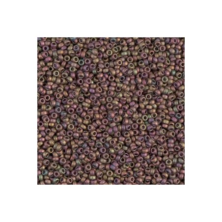R15-2035 Rocailles 15/0 Metallic Mat Green Pink (DB380) (x5gr)